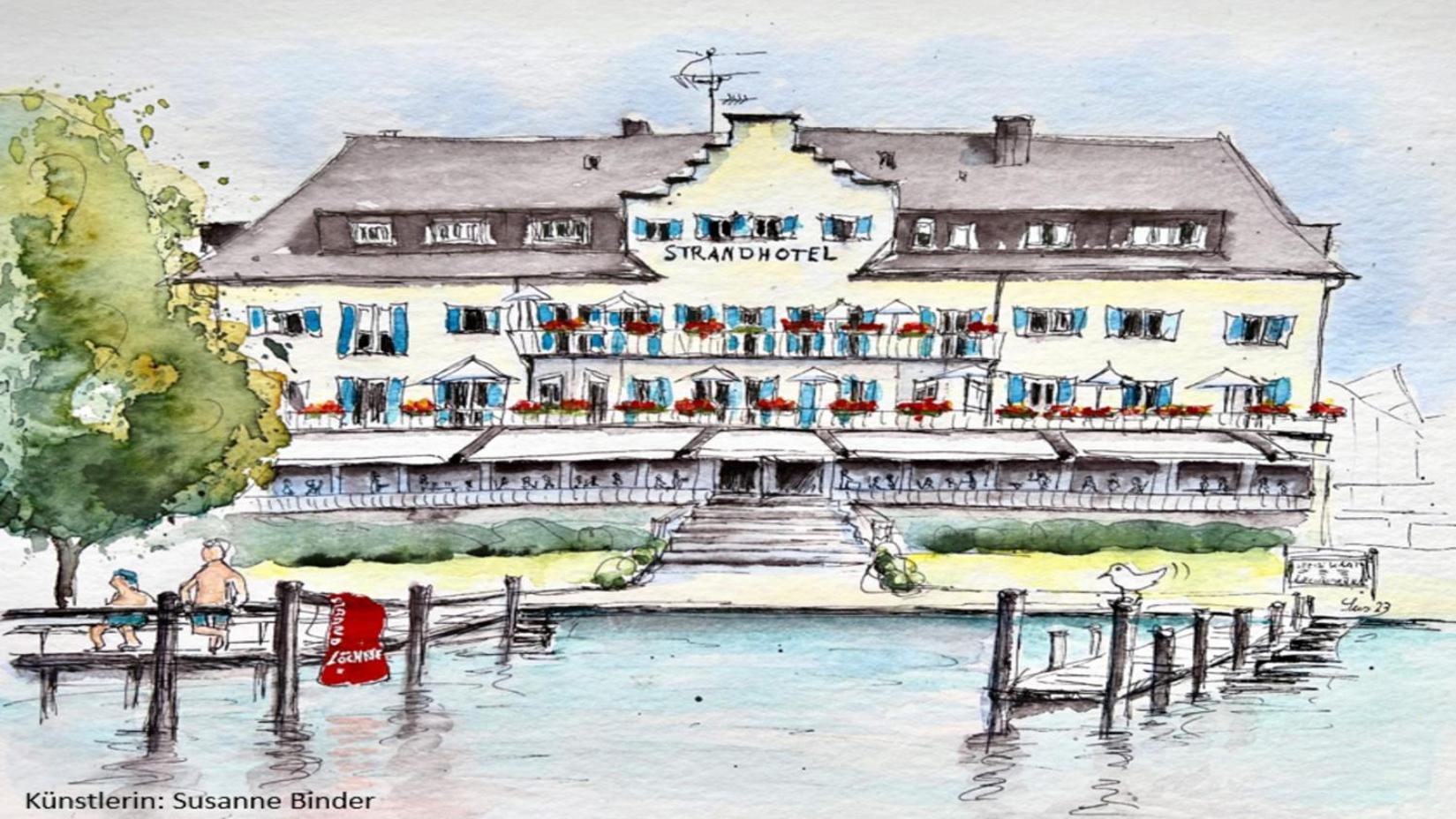 Strandhotel Loechnerhaus 赖歇瑙 外观 照片